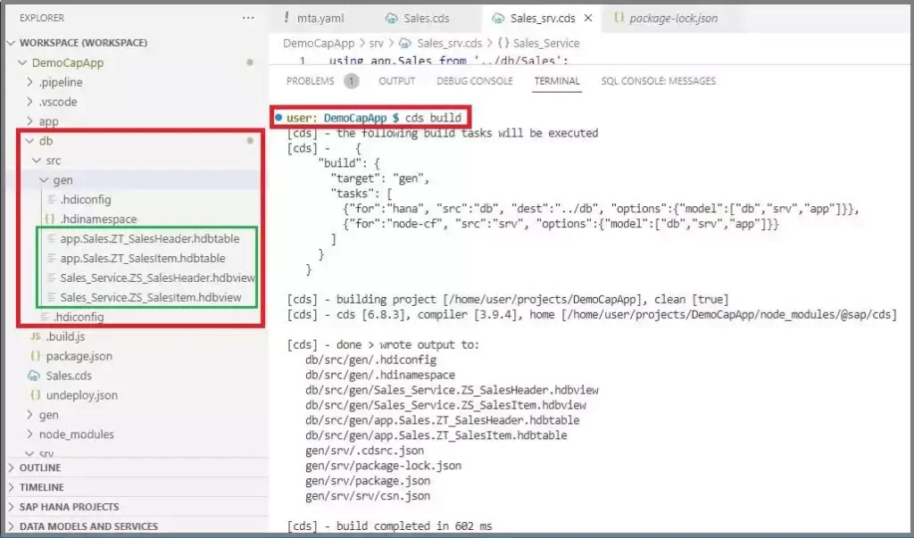 SAP CAP - Command cds build