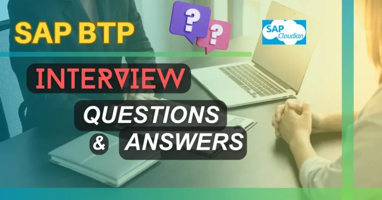 SAP BTP Interview Questions